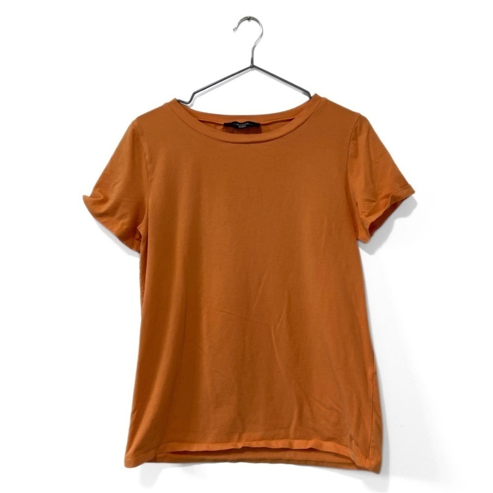Weekend Max Mara Orange Flowy Relaxed-Fit Crew Neck T-Shirt Size Small